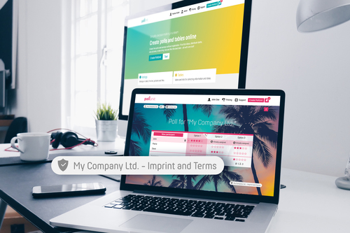 Create polls and photo contests with your own imprint and terms